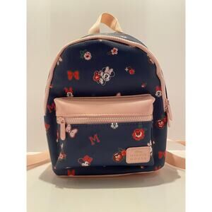 Bioworld Disney Minnie Mouse Character Mini Backpack - New With Tags Pink/Blue